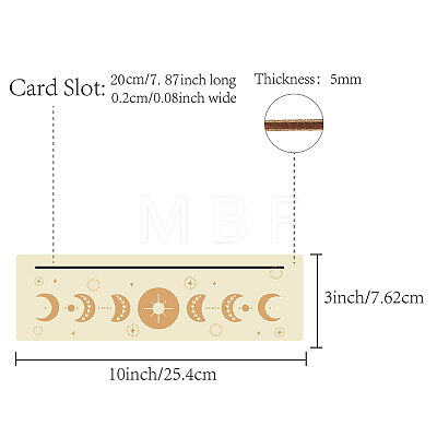 Natural Wood Card Stand for Tarot DJEW-WH0034-02D-1