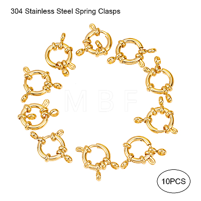 Ion Plating(IP) 304 Stainless Steel Spring Ring Clasps STAS-G190-17G-1