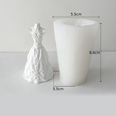 Goddess 3D Wedding Dress DIY Silicone Bust Portrait Candle Molds PW-WG63318-01-1