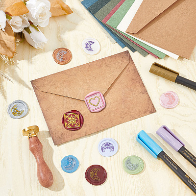 DIY Scrapbook Wax Seal Stamp Sets AJEW-WH0530-001-1