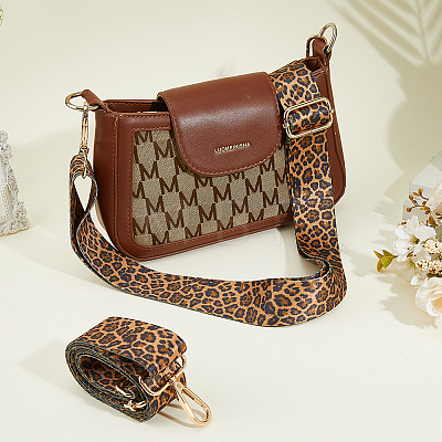 Adjustable Leopard Print Polyester Bag Strap FIND-WH0817-039-1