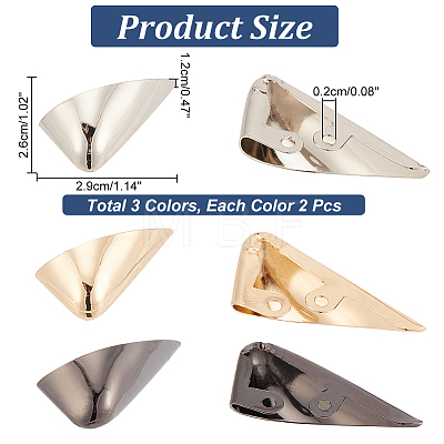  3 pairs 3 Colors Iron Toe Cap Covers FIND-NB0003-32-1