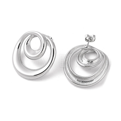 Non-Tarnish 304 Stainless Steel Stud Earrings for Women EJEW-S227-28P-1