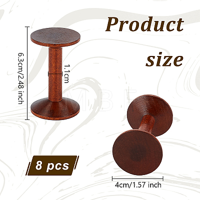 Retro Wood Bobbins WOOD-WH0029-56-1