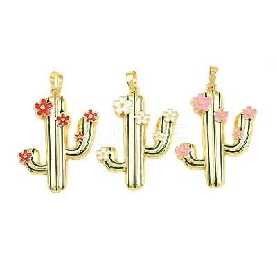 Brass Enamel Pendants KK-A303-18G-1