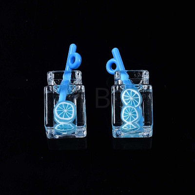 Imitation Drink Resin Pendants CRES-S359-32C-1