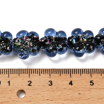 Handmade Dichroic Foil Glass Beads Strands DICH-U001-04C-1