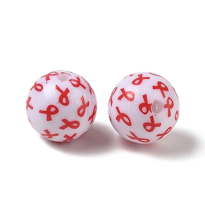 Printed Opaque Acrylic Beads AC-CBA6329-01-1