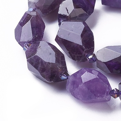 Natural Amethyst Beads Strands G-P434-30A-1