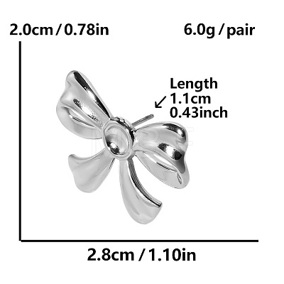 304 Stainless Steel Butterfly Stud Earrings for Women RT1421-1-1