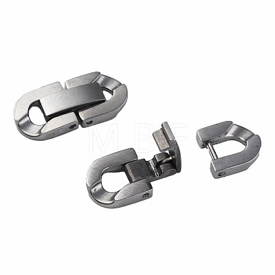 Non-Tarnish 304 Stainless Steel Fold Over Clasps X-STAS-N087-48B-01P-1