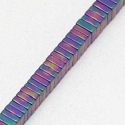 Electroplate Non-magnetic Synthetic Hematite Heishi Beads Strands G-J171B-3x3mm-01-1