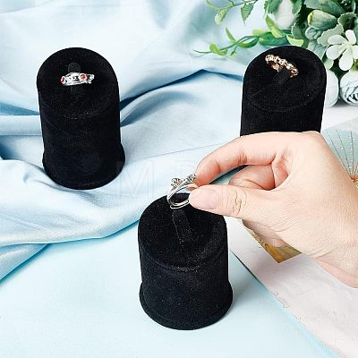 3Pcs 3 Sizes Velvet Ring Displays RDIS-WH0001-16-1