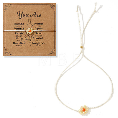 Flower Resin Beaded Slider Bracelets for Women SL9741-11-1