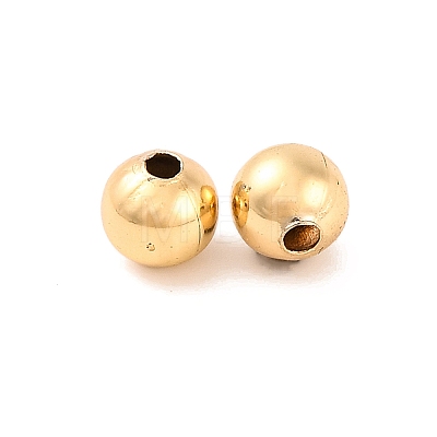 Eco-Friendly Brass Smooth Round Beads KK-D322-G-5mm-RS-1