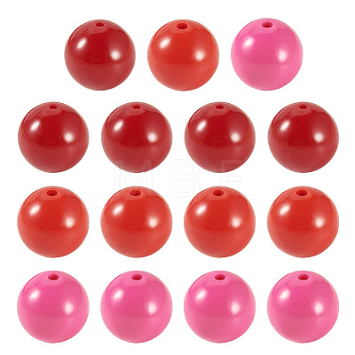 15Pcs 3 Colors Opaque Acrylic Beads SACR-TADJ0001-05B-1