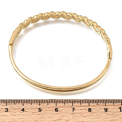 304 Stainless Steel Heart Hinged Cuff Bangles for Women SA-CBAF851-04G-1