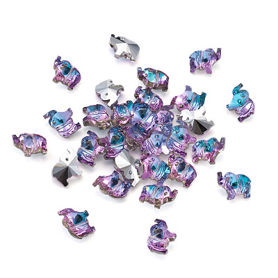 K9 Glass Rhinestone Pendants X-GLAA-TA001-005-1