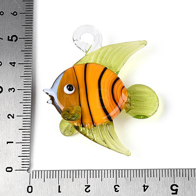 Handmade Lampwork Pendants LAMP-T025-02D-1