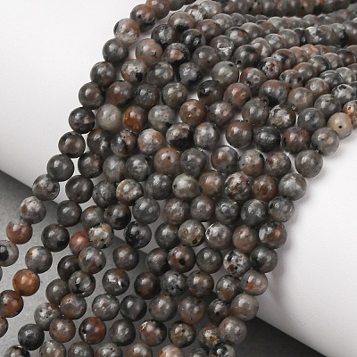 Natural Fluorescent Syenite Rock(Glow under UV Light) Beads Strands GG-NH0012-A01-4mm-1