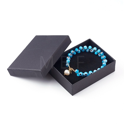 Natural Pearl Charm Bracelets BJEW-JB05963-03-1