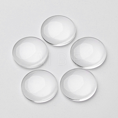 Clear Glass Cabochons GGLA-G005-1