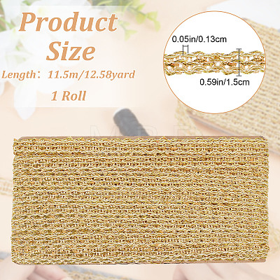 Polyester Braided Lace Ribbons OCOR-WH0060-73A-1