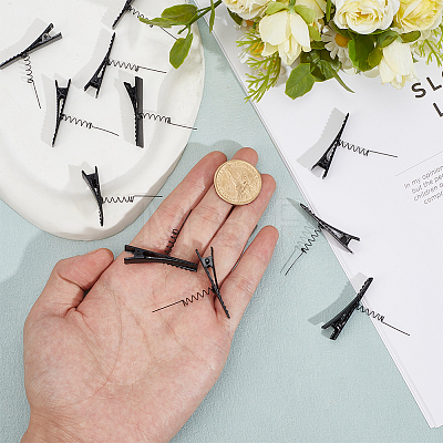100Pcs Iron Alligator Hair Clip Findings IFIN-PH0002-50-1
