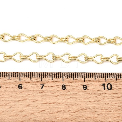 5MM Brass Teardrop Link Chain Necklaces for Women NJEW-F366-04A-1