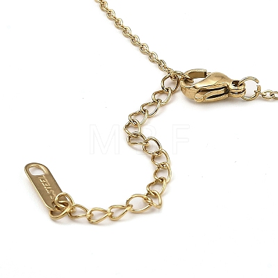 ABS Plastic Pendant Necklaces NJEW-E105-24KCG-1