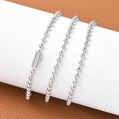 Tarnish Resistant Classic Plain 304 Stainless Steel Mens Womens Ball Chain Necklaces LS-STAS-M174-007-1