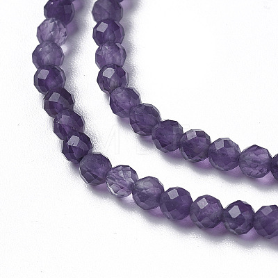 Natural Amethyst Beads Strands X-G-F596-13-4mm-1