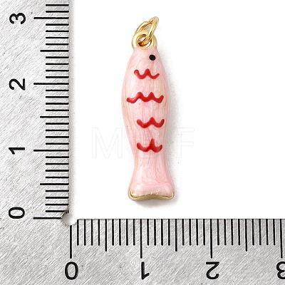 Brass Enamel Pendants KK-H092-08G-1