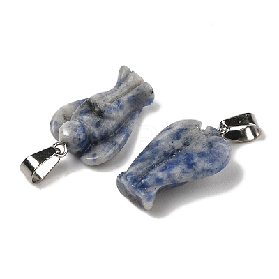 Natural Blue Spot Jasper Pendants G-B127-10P-02-1