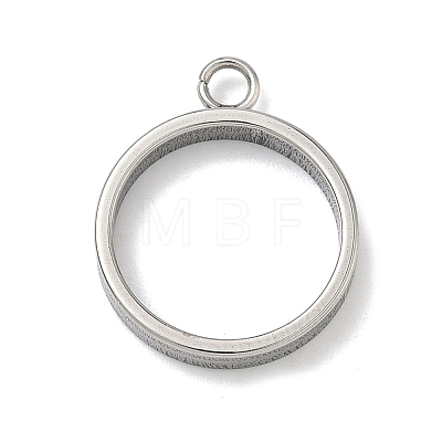 304 Stainless Steel Open Back Bezel Pendants STAS-B126-06B-P-1