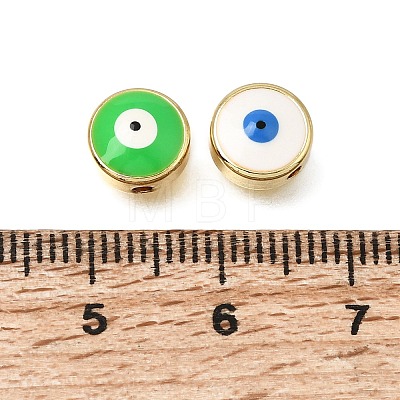 Brass Enamel Beads KK-CBA0E55-03G-1