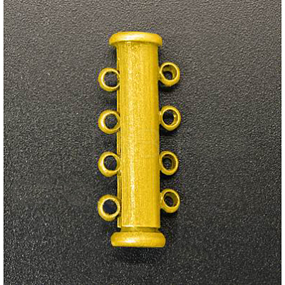 4-strands Brass Slide Lock Clasps X-KK-Q268-2-1
