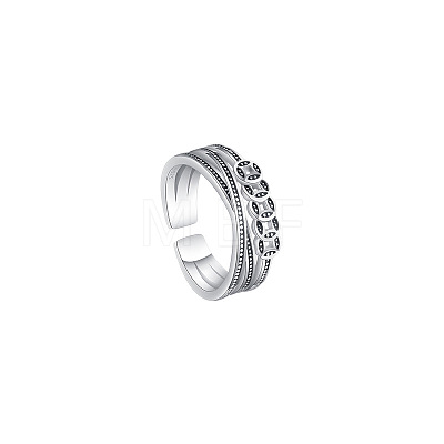 925 Sterling Silver Cuff Open Rings FS-WG6725D-01-1