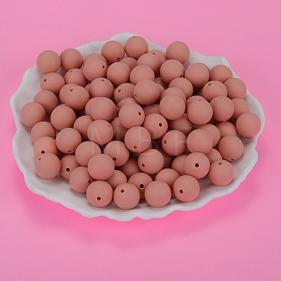 Round Silicone Focal Beads SI-JX0046A-74-1