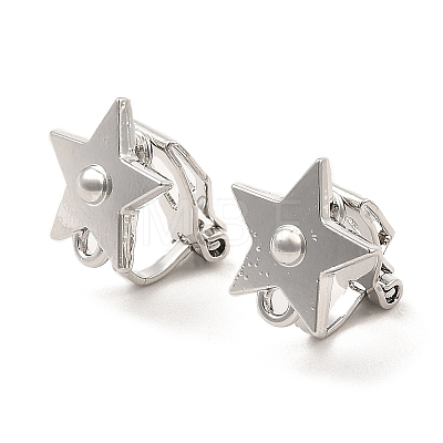 Alloy Clip-on Earring Findings FIND-L015-004P-1