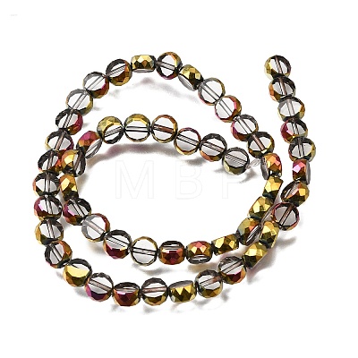 Electroplated Transparent Glass Beads Strands GL-CBA98F0-06A-02-1
