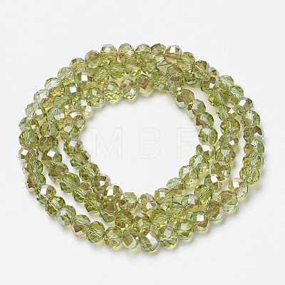 Electroplate Glass Beads Strands EGLA-A034-T4mm-K15-1