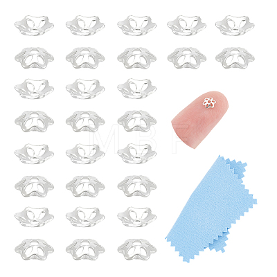 30Pcs 925 Sterling Silver Bead Caps STER-UN0001-29-1