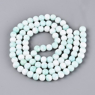Opaque Ombre Effect Dyed Glass Beads Strands GLAA-Q106-04A-07-1