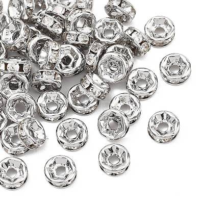SHEGRACE Brass Micro Pave Clear Cubic Zirconia Spacer Beads XGRQ1U396-362P-1