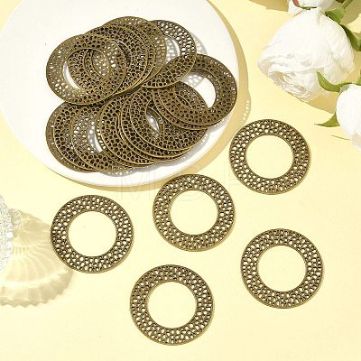 Tibetan Style Alloy Linking Rings TIBE-Q035-055AB-NR-1