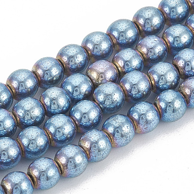 Electroplate Non-magnetic Synthetic Hematite Beads Strands G-N0318-15-A-1