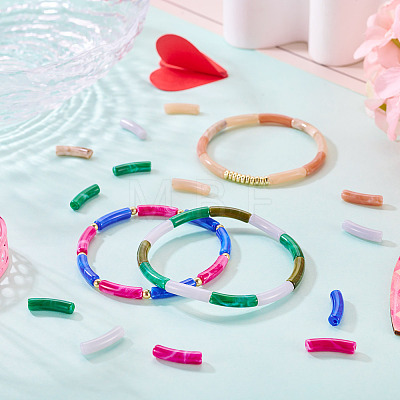 100Pcs Two Tone Acrylic Beads MACR-TA0002-80-1