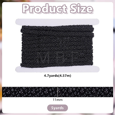 4.7Yards Plastic Beads Ribbon OCOR-HY0001-84A-1