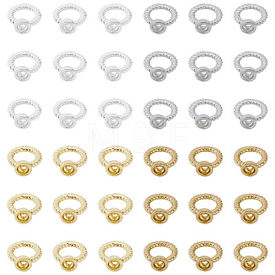 40Pcs 4 Colors Brass Ring Charm Connectors KK-TA0008-48-1